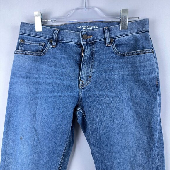 Banana Republic Traveler Skinny Jeans Mens Size 31X32 Slim Fit Medium Wash Blue - Picture 3 of 12